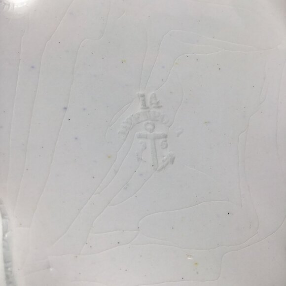 Antique DAVENPORT Pottery Scalloped Gold Trim Serving Bowl England c.19thC 9.5" - Picture 5 of 7